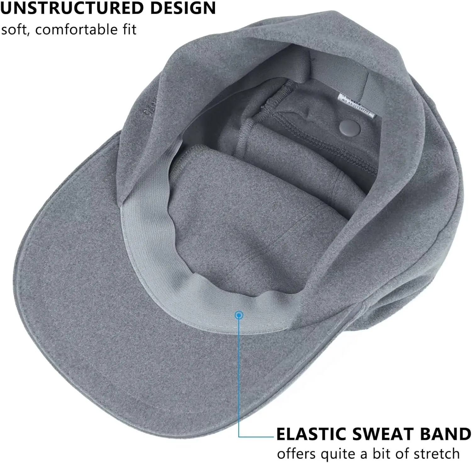 GADIEMKENSD Women's Winter Reflective Fleece Ponytail Hat with Drop Down Ear Warmer