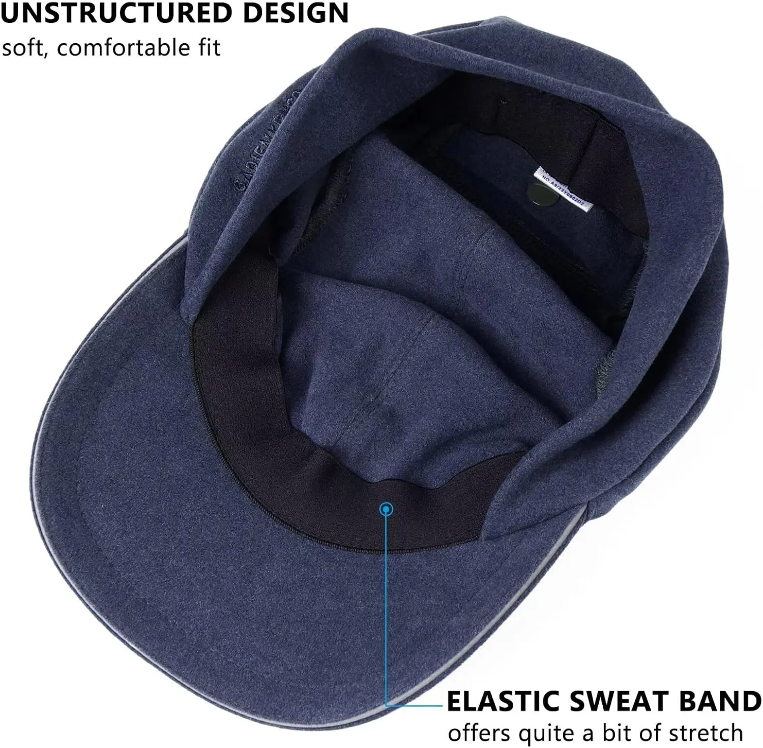 GADIEMKENSD Women's Winter Reflective Fleece Ponytail Hat with Drop Down Ear Warmer