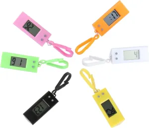 GALPADA Electronic Watch Key Chain Digital Clock Lanyard Dial Digital Watch Mini Watch Key Ring Pocket Watch Key