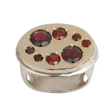 Gemstone Symphony: Handcrafted Dual Tone Ring