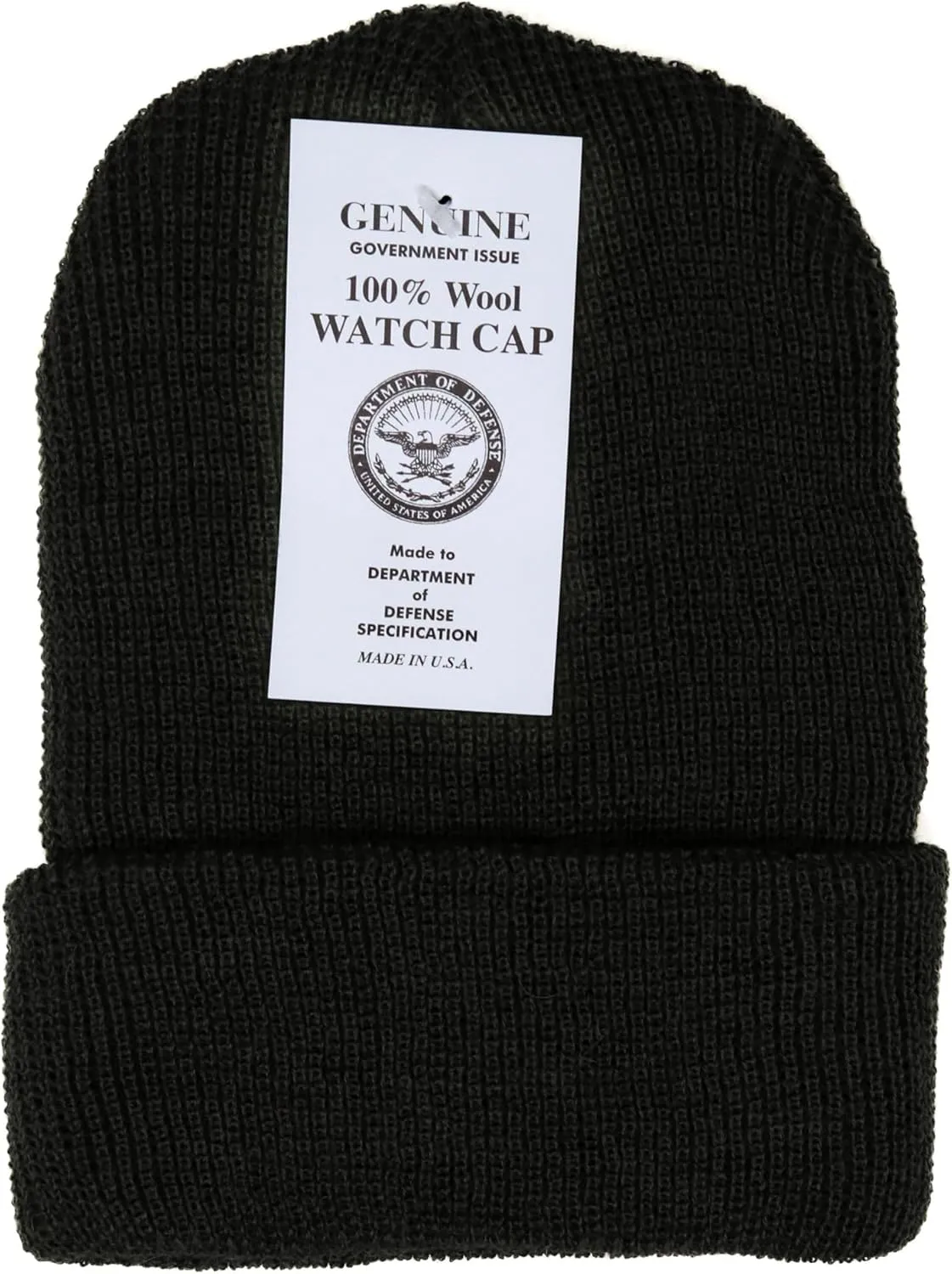 Genuine Wool Ski Watch Cap, Made in USA, 3 Pack - 100% Wool