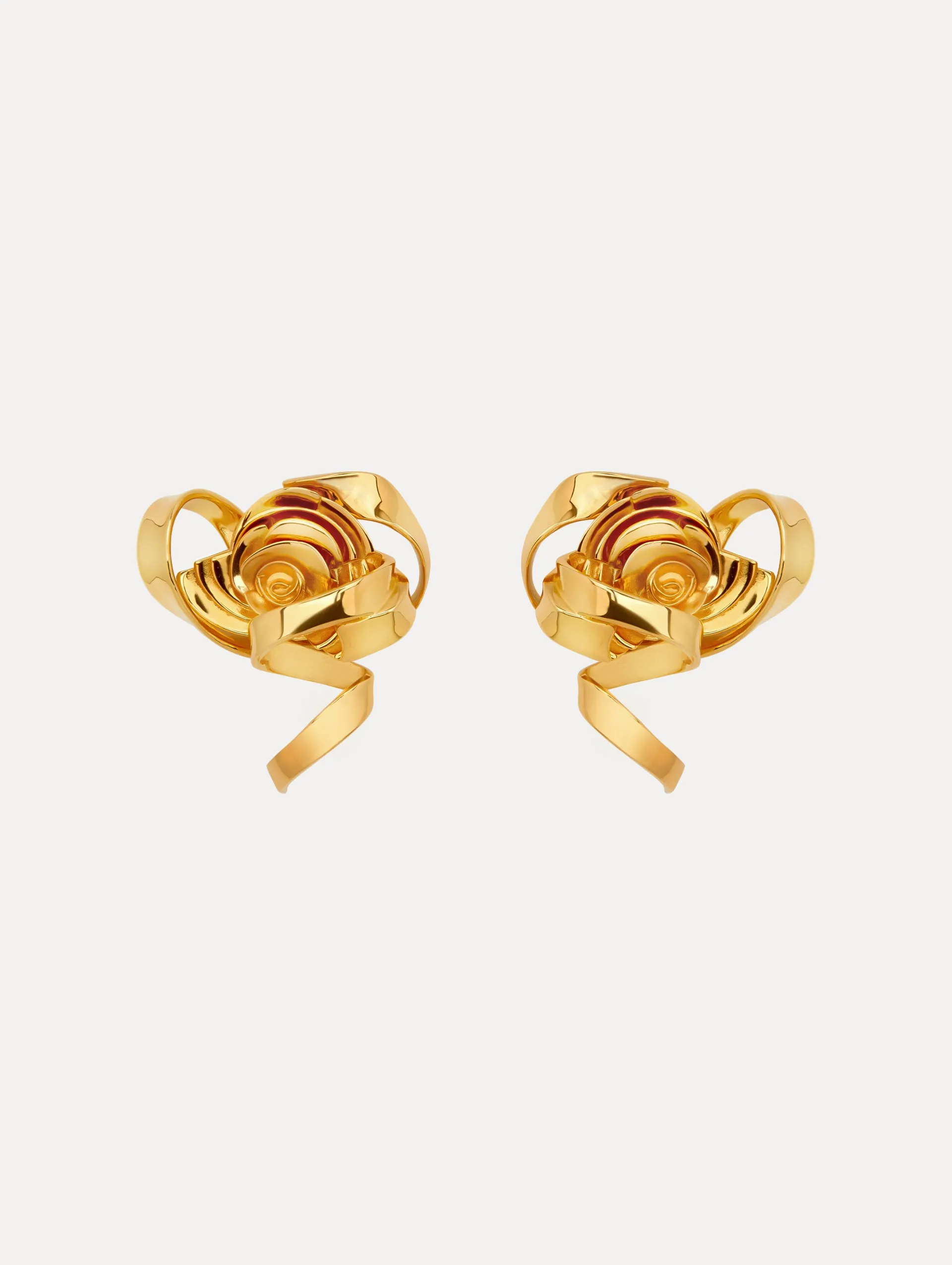 Geometric Rose Earrings