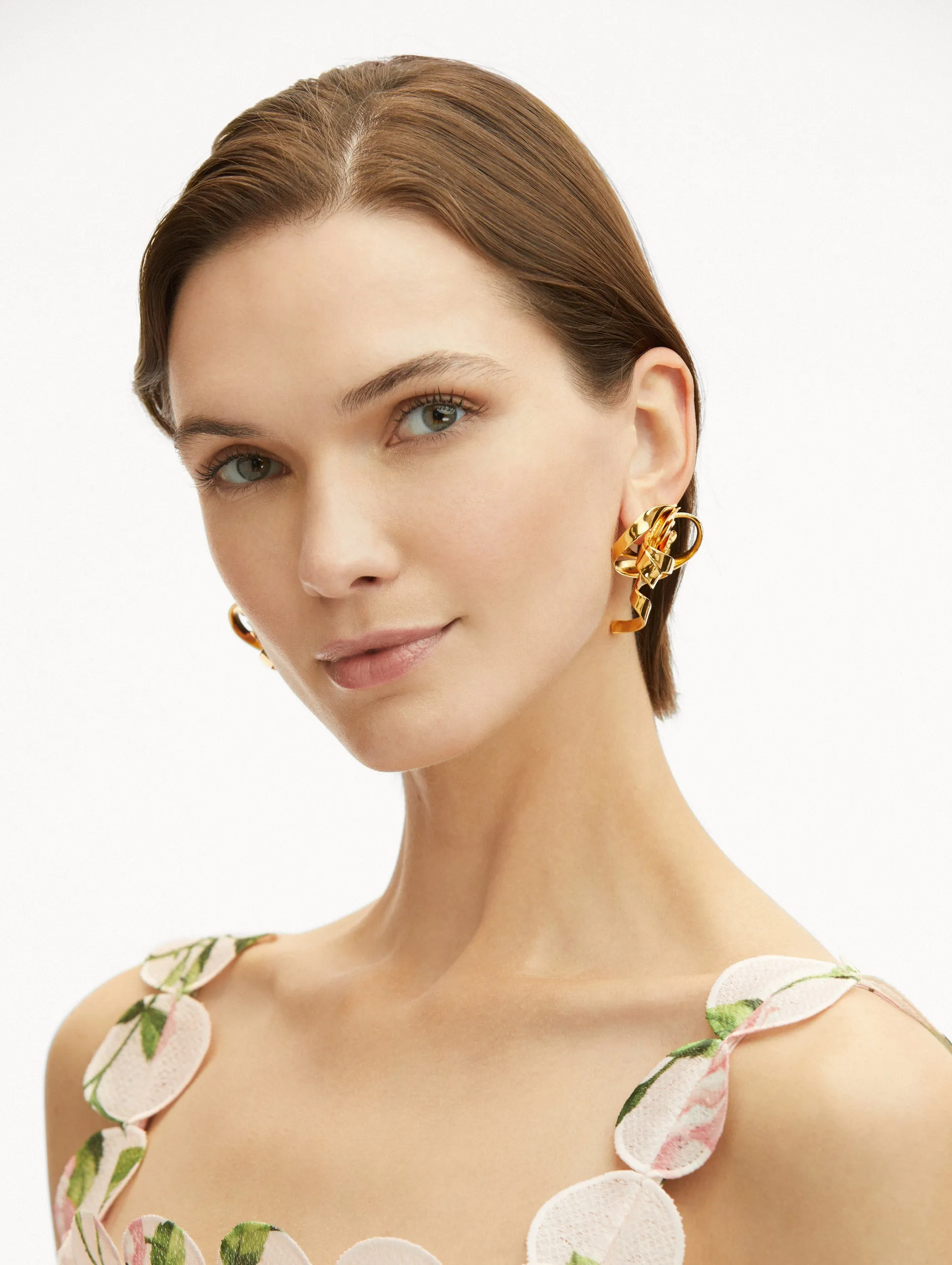 Geometric Rose Earrings