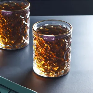 Gilded Bubble Symphony Whiskey Glass Set | 350 ML