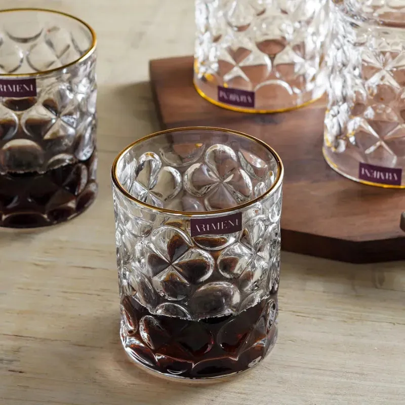 Gilded Bubble Symphony Whiskey Glass Set | 350 ML