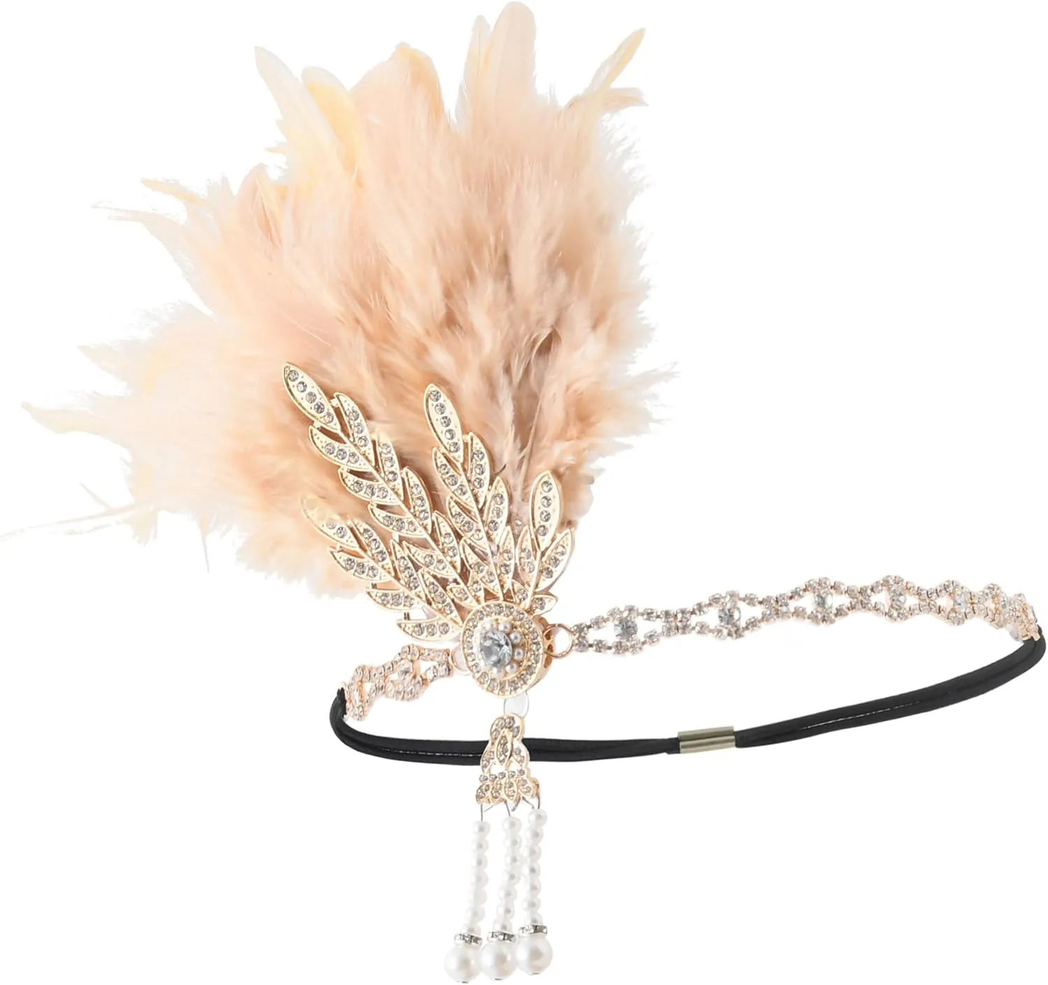 Gionforsy 1920s Flapper Set Roaring 20s Gatsby Accessories for Women Feather Headband 1920s Flapper Girl Accessories