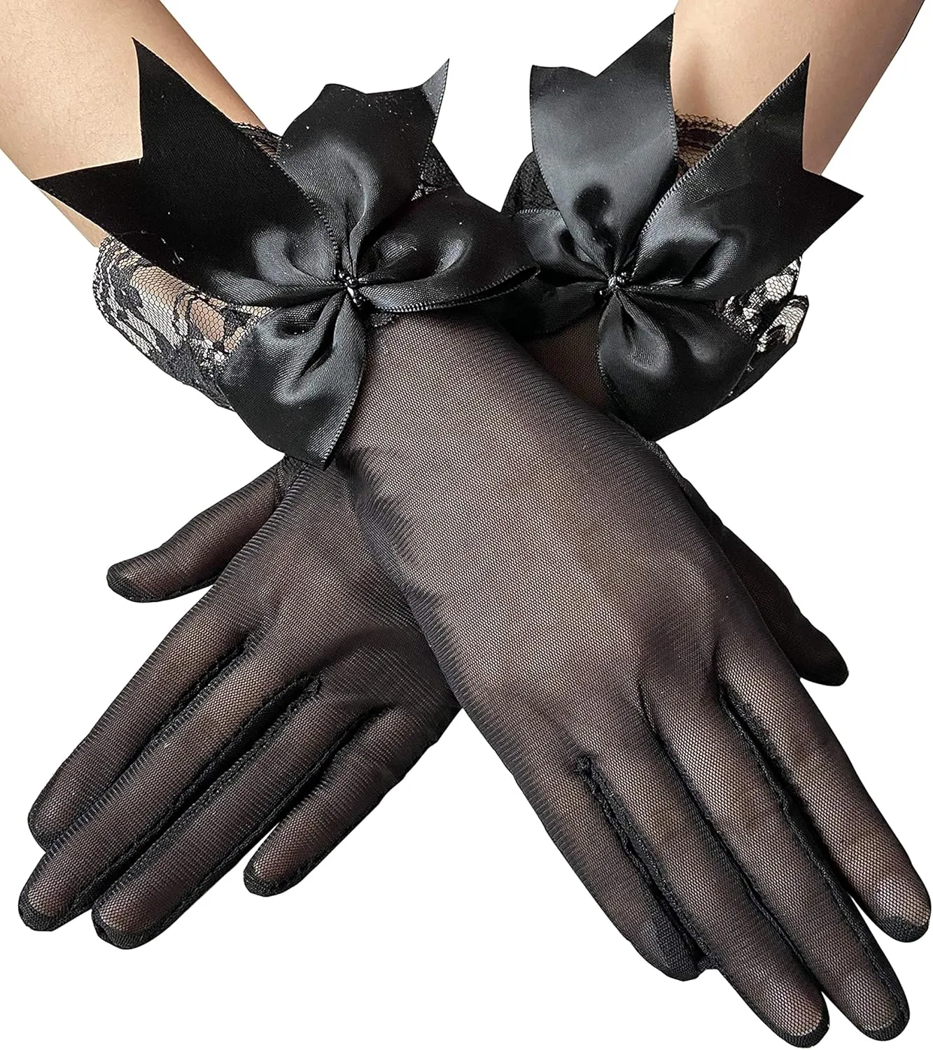 Gionforsy Pillbox Fascinator Veil Feather Derby Hat Lace Gloves Pearl Necklace