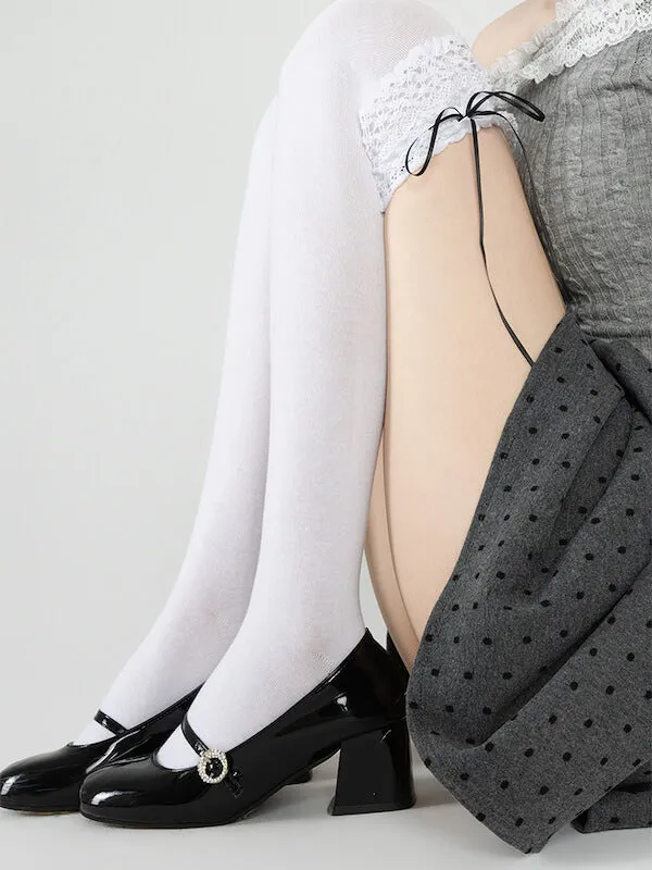 Girly doll lolita lace stockings