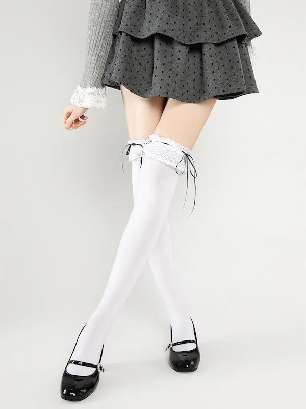 Girly doll lolita lace stockings