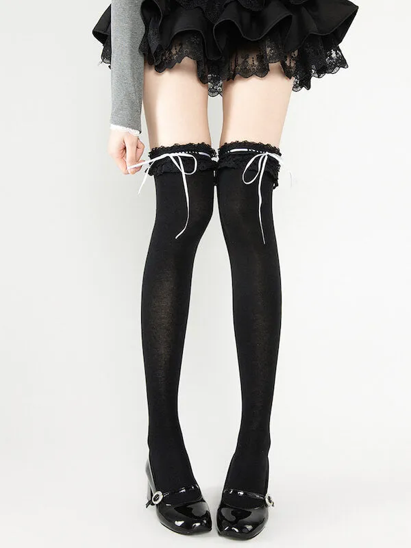 Girly doll lolita lace stockings