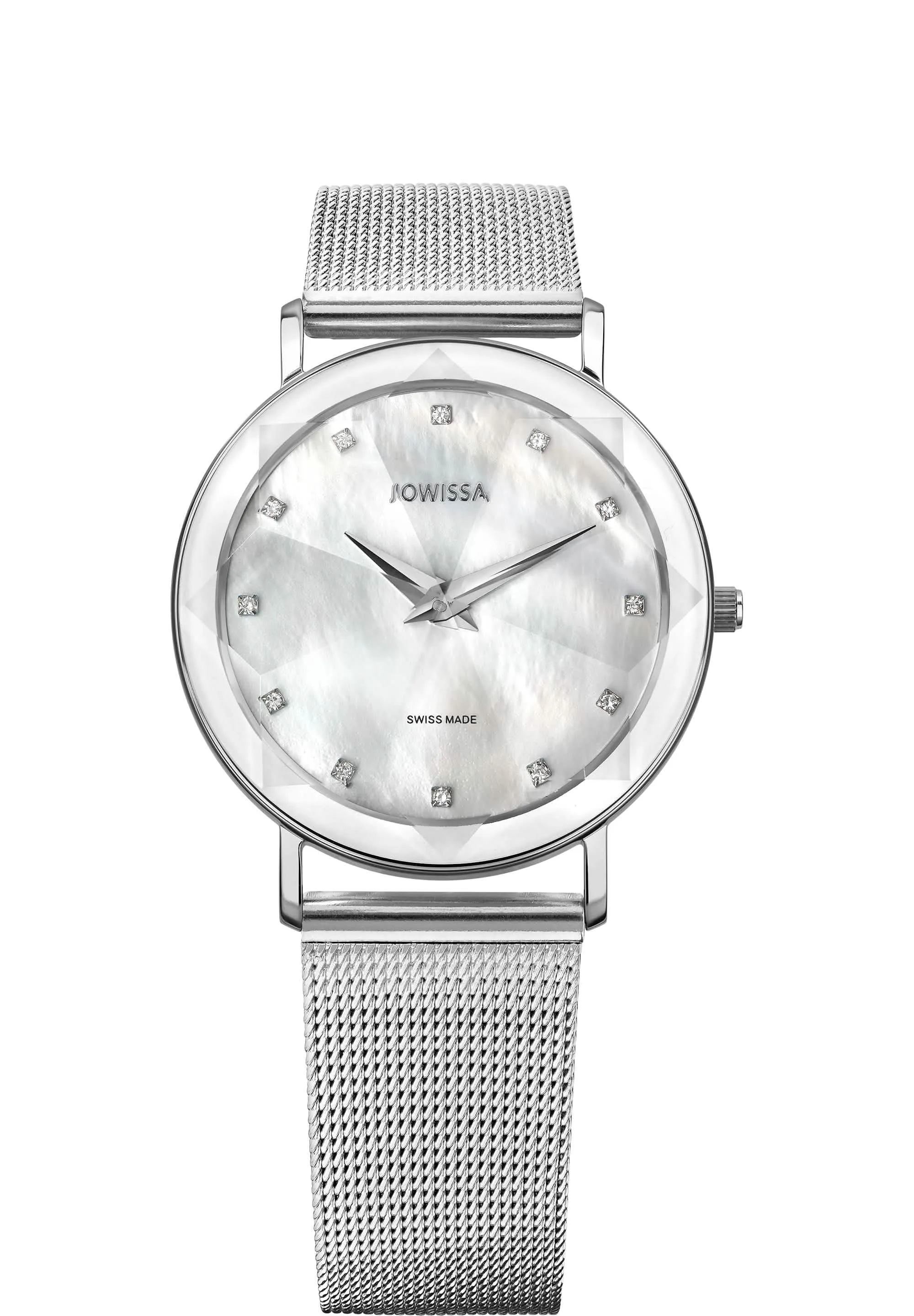 Glamorous Swiss-Made Ladies Watch with Sparkling Mother of Pearl Dial