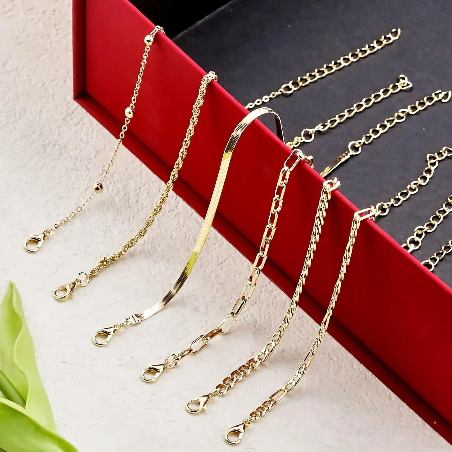 Gold Ankle Bracelets for Women Waterproof,14K Gold Anklets Layered Cuban Link Herringbone Paperclip Chain Anklet Bracelets Heart Infinity Butterfly Snake Anklet Summer Beach Jewelry
