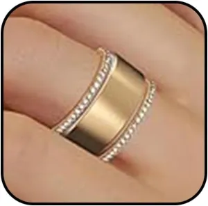 Gold Chunky Stackable Rings for Women Cubic Zirconia Stacking Rings 3 PCS Silver Diamond Minimalist Ring Fashion Jewelry Accessories