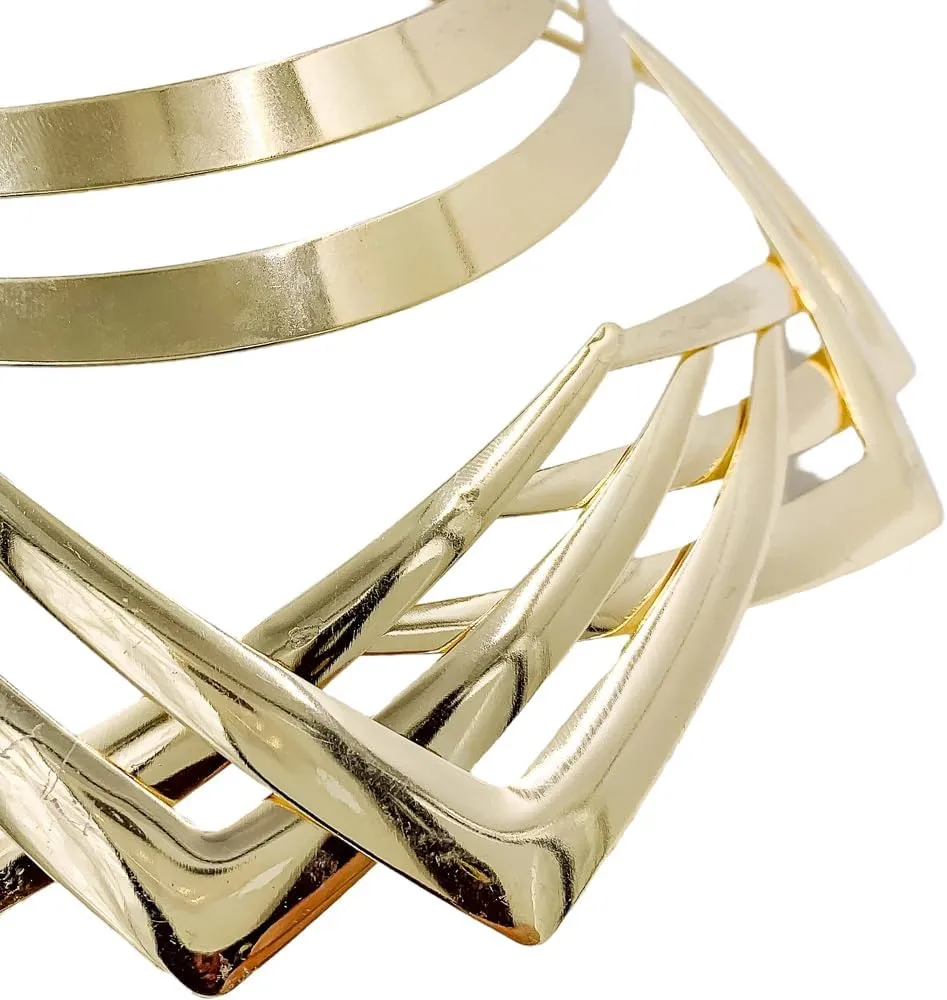 Gold Silver Choker Necklace for Women Men African Jewelry Necklace Statement Necklace Choker Collar Bib Gold Costume Jewelry Accessories