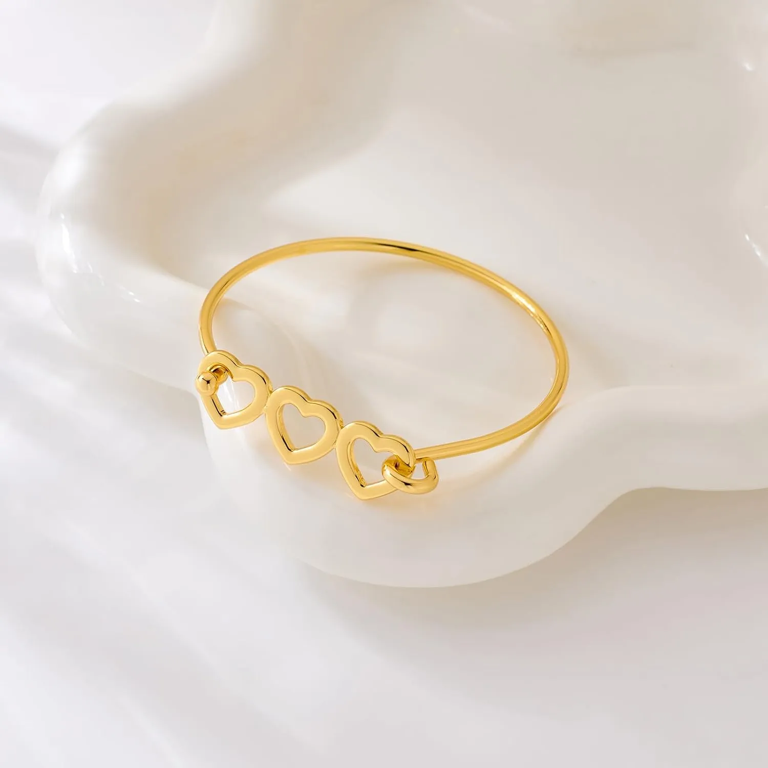 Gold Silver Link Bracelet for Women Simple Thin Bangle Bracelet Minimalist Jewelry