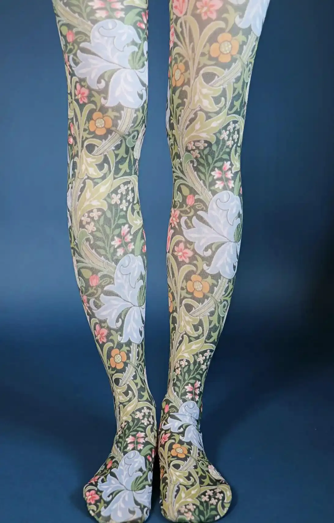 Golden Lily by William Morris | Printed Tights