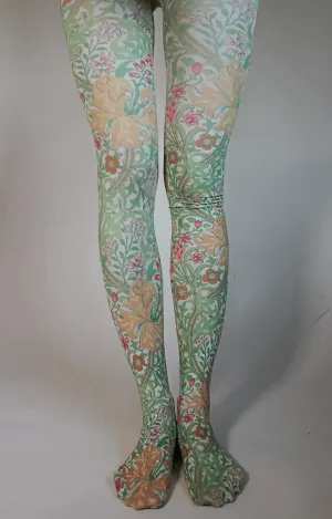 Golden Lily by William Morris | Printed Tights