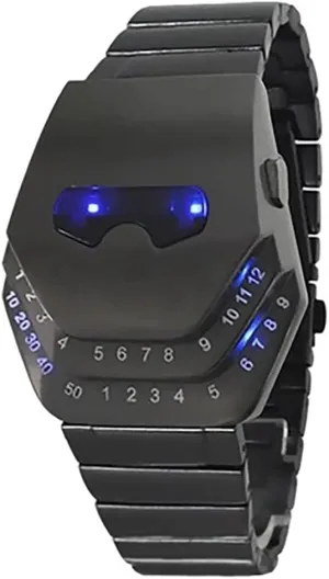 Gosasa Creative Men Digital Watches Snake Fashion LED Watch Blue Light Iron Man Stainless Steel Strap Luxury Male Wristwatch