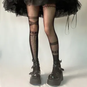 Gothic Abyss Ball Fishnet Stockings