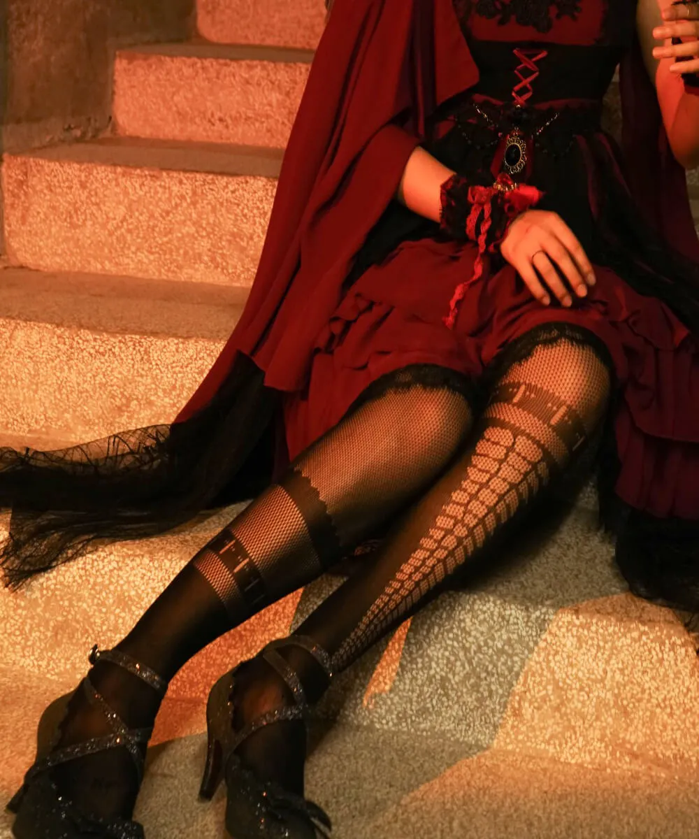 Gothic Abyss Ball Fishnet Stockings