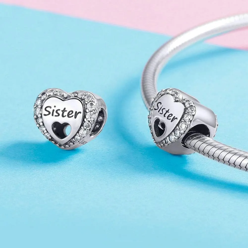 Grandma Charm 925 Sterling Silver Super Mom Family Charm Sister Charm Mother Charm Father Charm Love Charm for Pandora Charm Bracelet