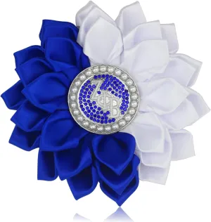 Greek Sorority Gift for Women Soror Rhinestone ZPB Brooch Pin 1920 ZPB Gift Sisterhood Jewelry for Finer Women (Satin 5.5" Sorority Corsage)