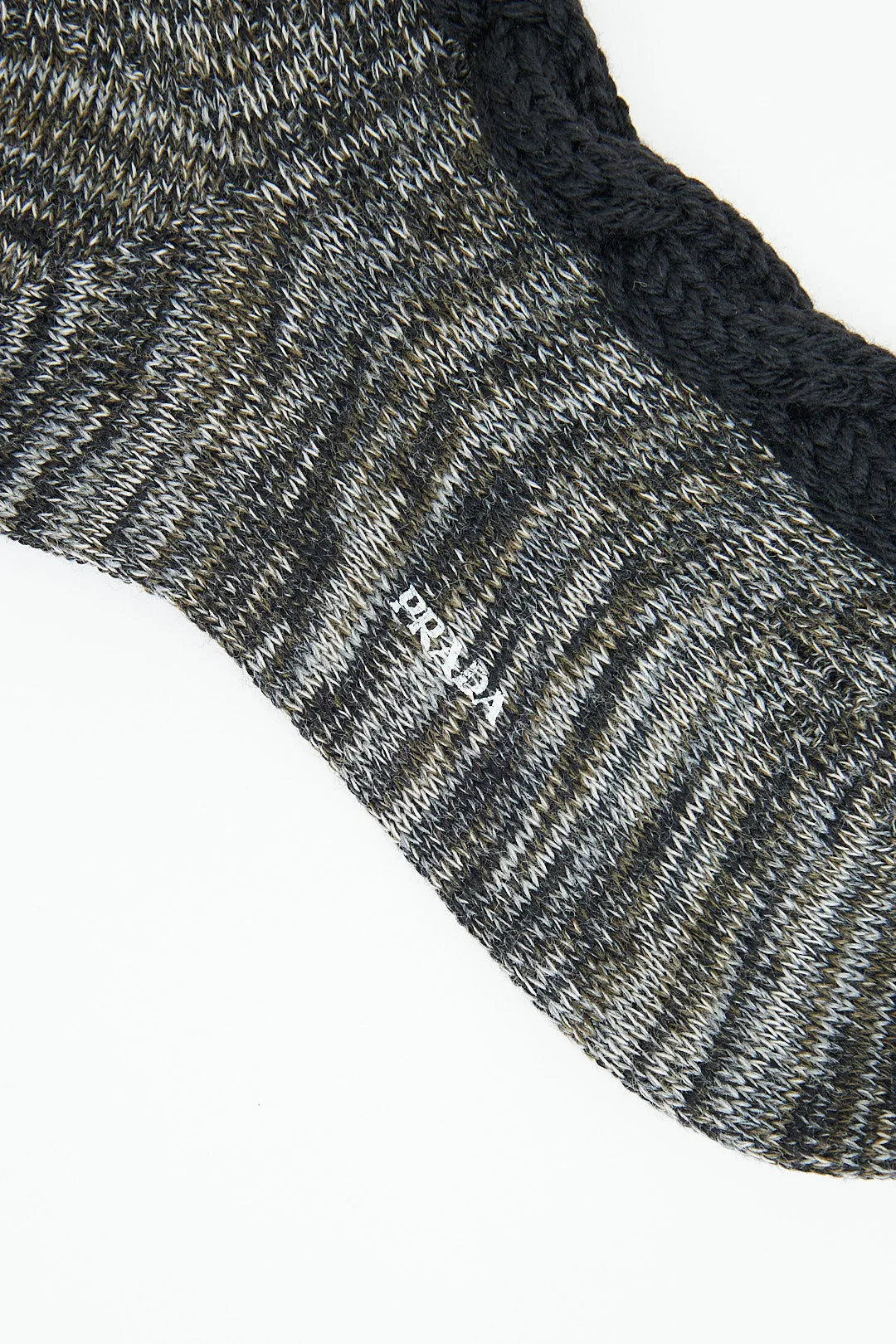Grey & Black Over The Knee Socks