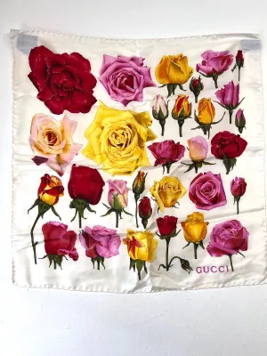 GUCCI FLORAL SILK SCARF