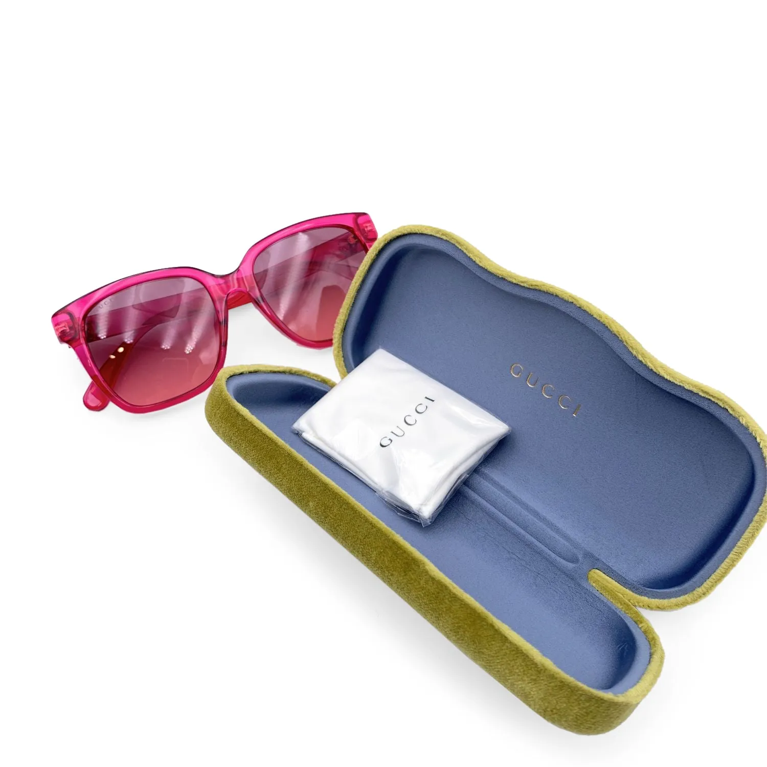 Gucci Pink Acetate GG0715SA 004 Square Sunglasses 53/19 145mm