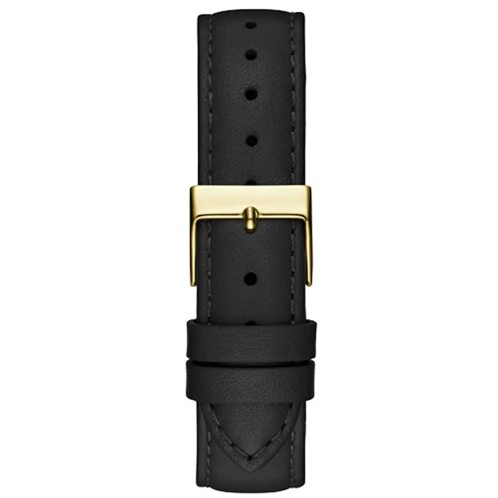Guess Luna Black Leather Strap Ladies Watch GW0357L1