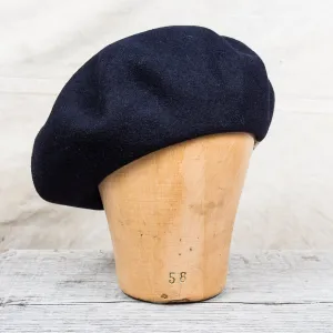 H. W. Dog & Co. Wool Beret Navy