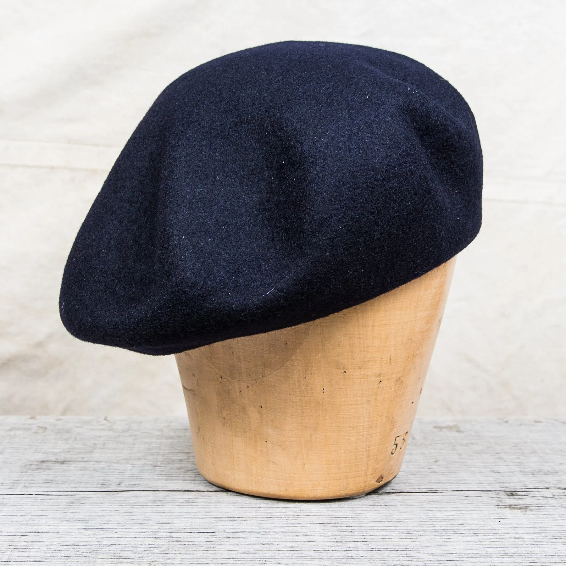 H. W. Dog & Co. Wool Beret Navy
