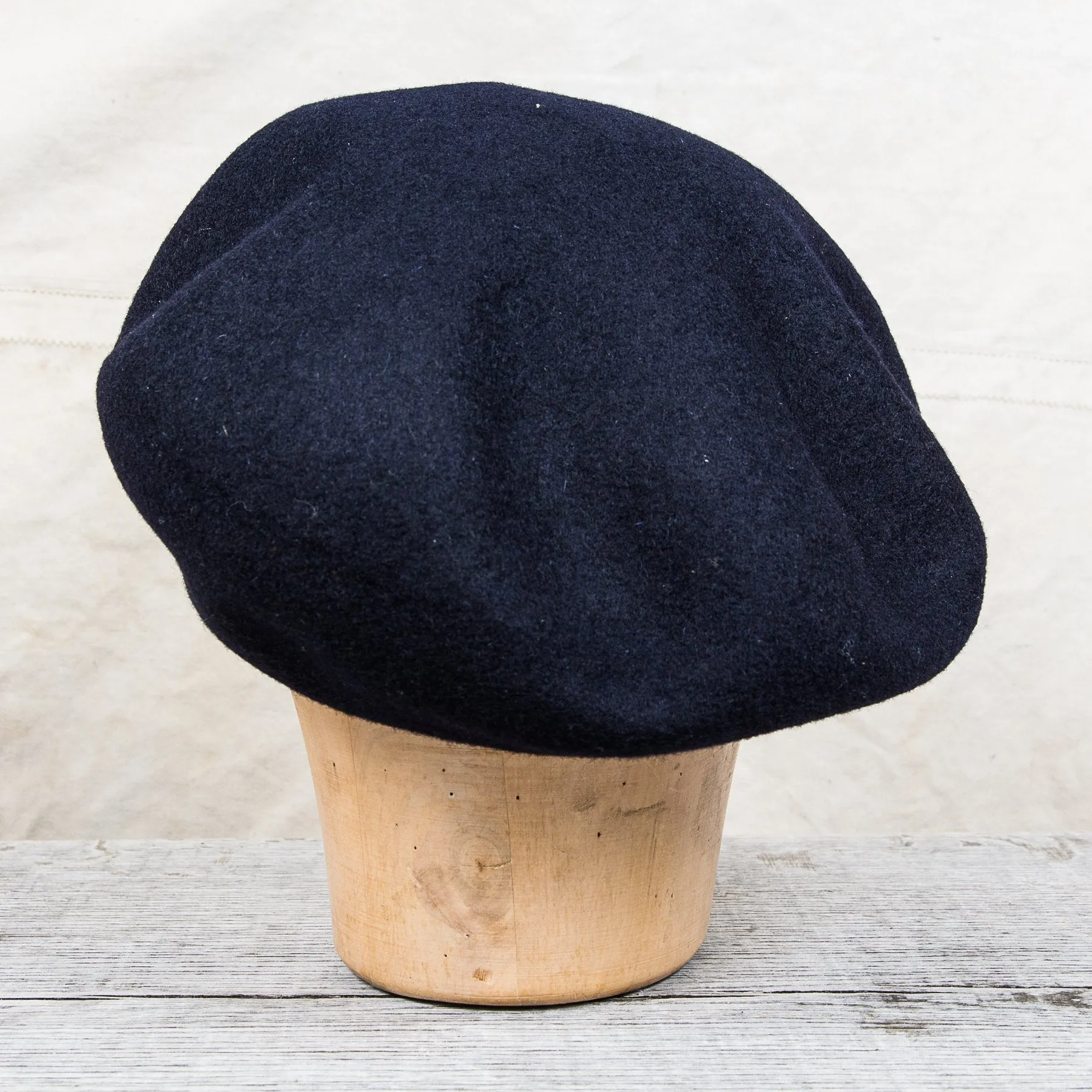H. W. Dog & Co. Wool Beret Navy
