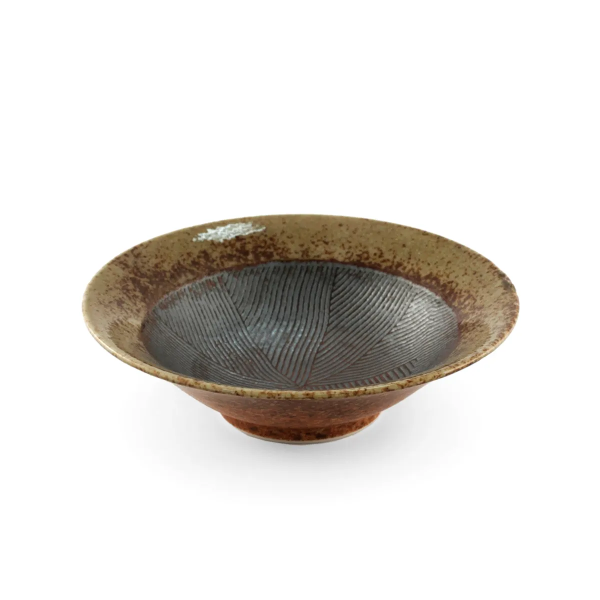 Haifuki Brown Bowl / Japanese-style Mortar (Suribachi) 6.3"dia x 1.85"ht
