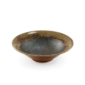 Haifuki Brown Bowl / Japanese-style Mortar (Suribachi) 6.3"dia x 1.85"ht