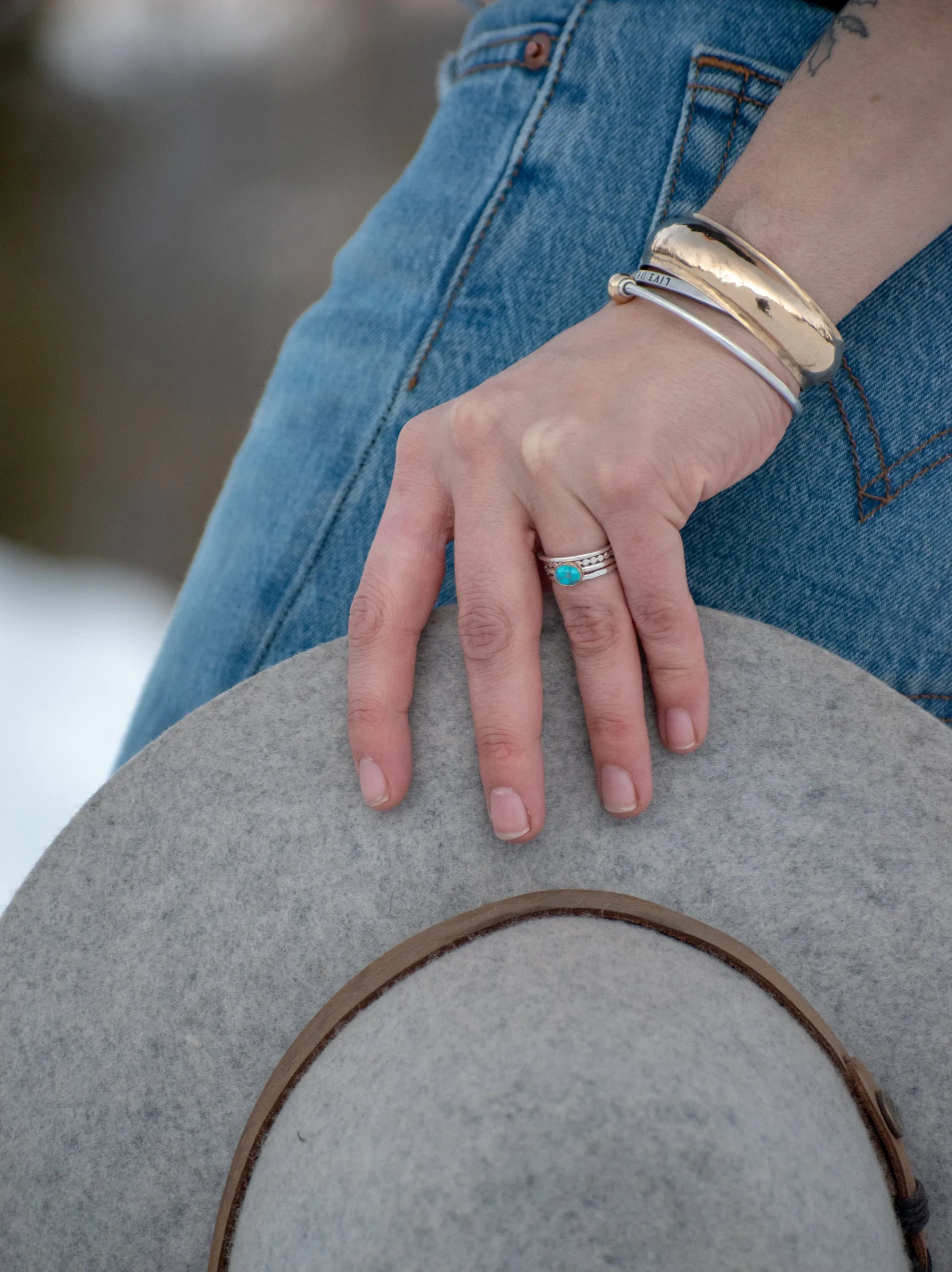 Hammered Stacking Rings (set of 3)