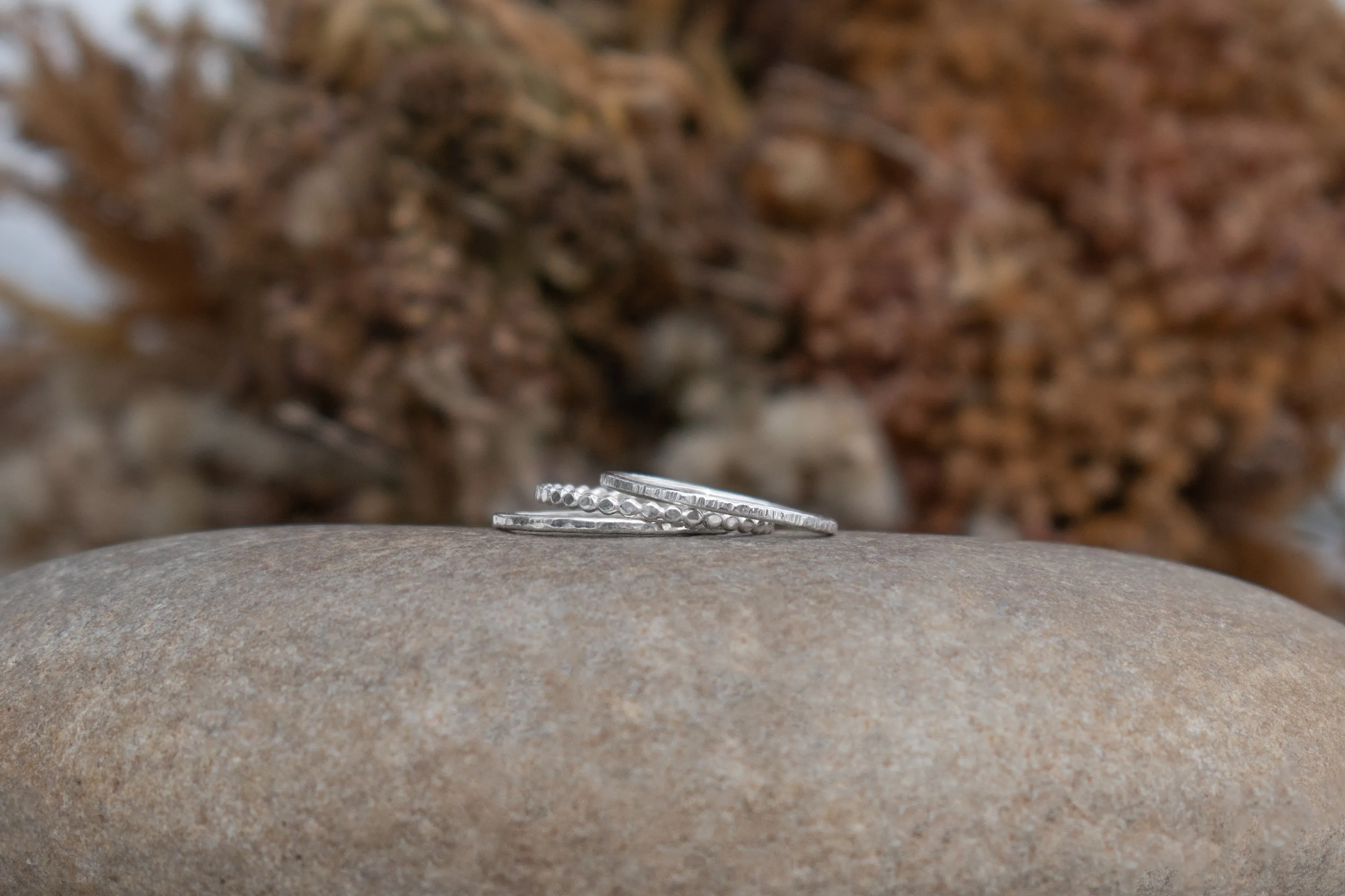 Hammered Stacking Rings (set of 3)