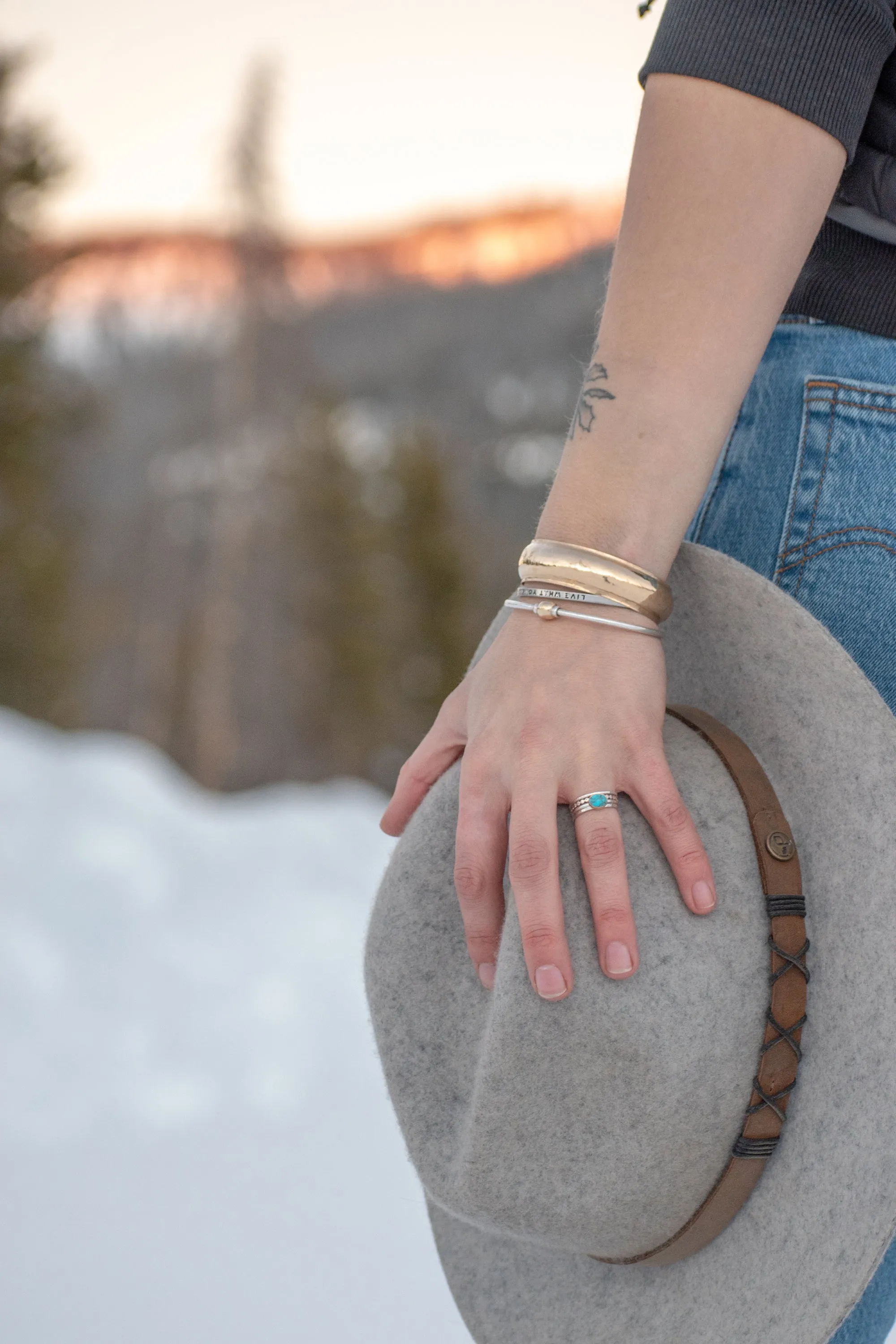 Hammered Stacking Rings (set of 3)