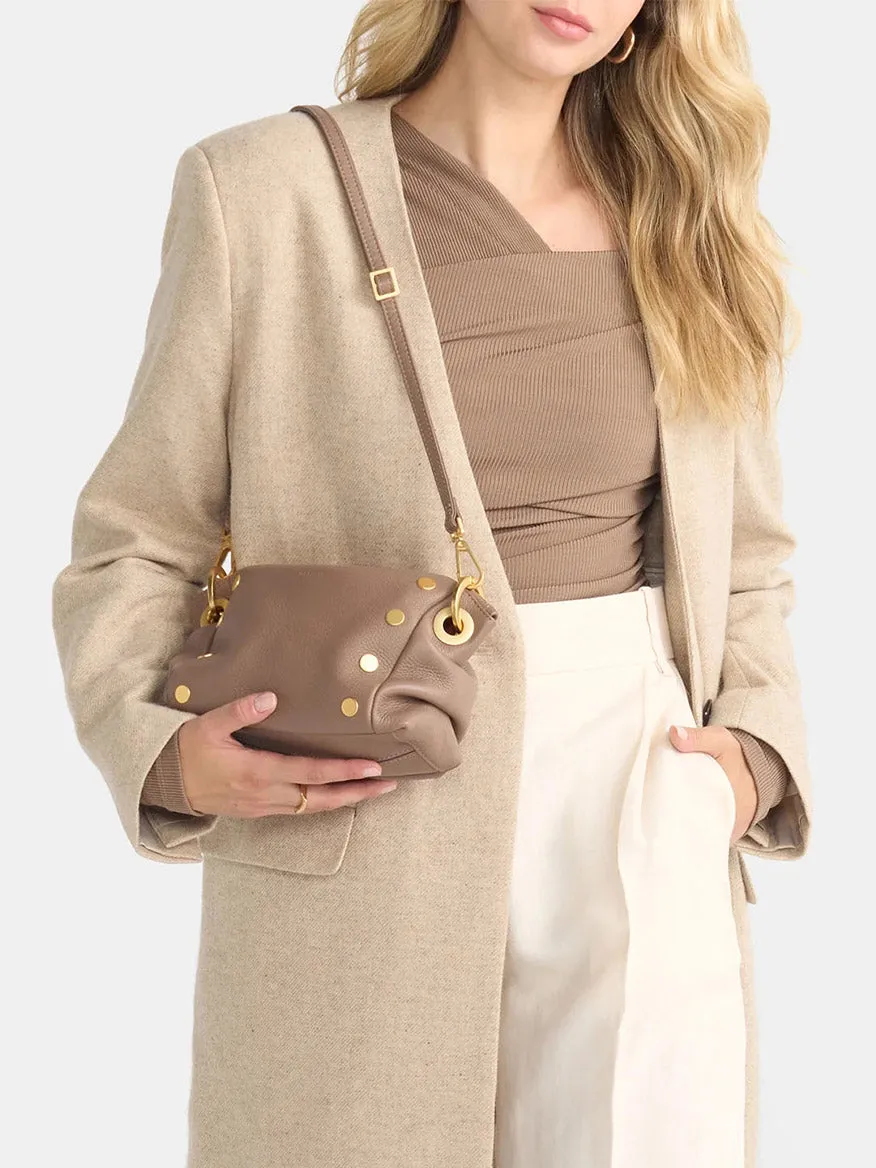 Hammitt Los Angeles Daniel Crossbody Clutch Small in Sculpted Taupe