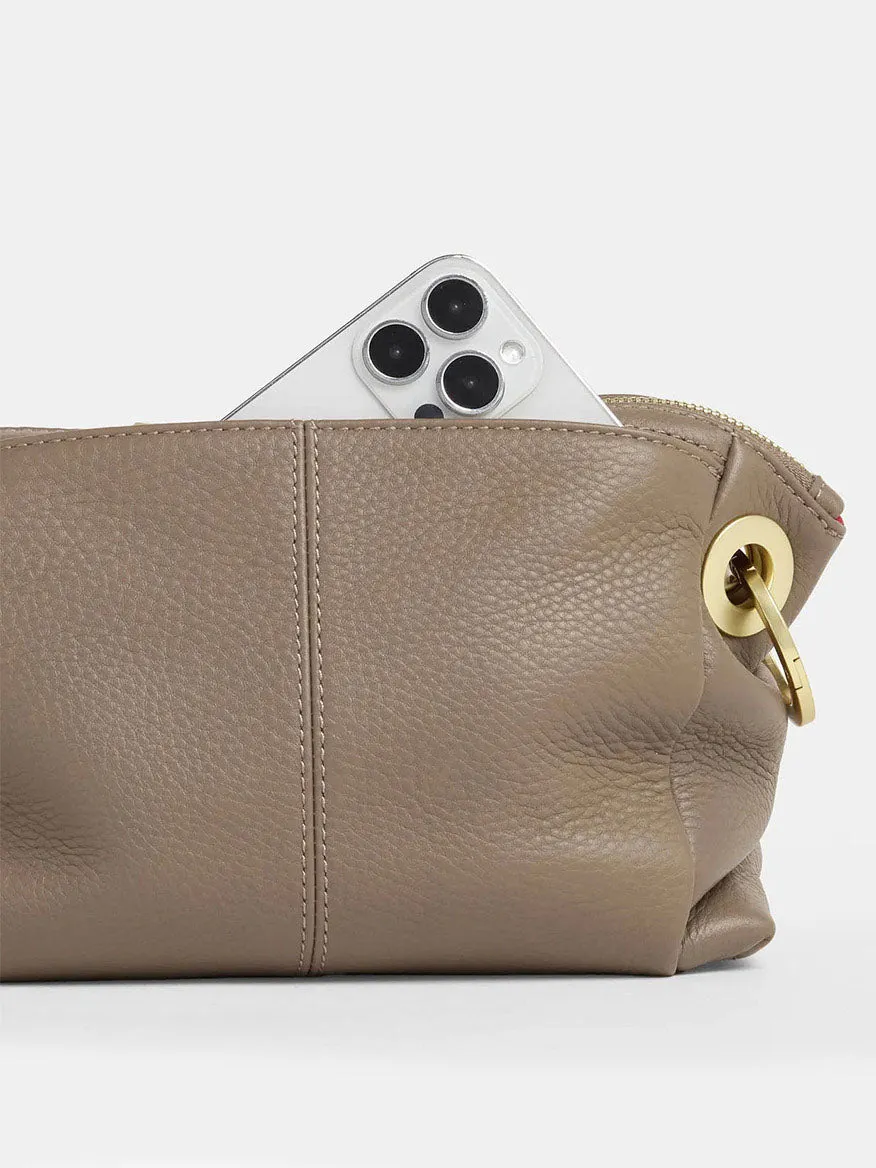 Hammitt Los Angeles Daniel Crossbody Clutch Small in Sculpted Taupe
