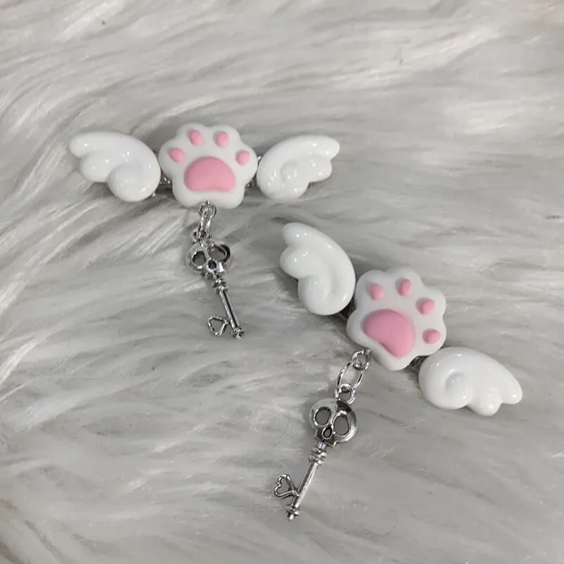 Handmade Kitty claws angel hair clips
