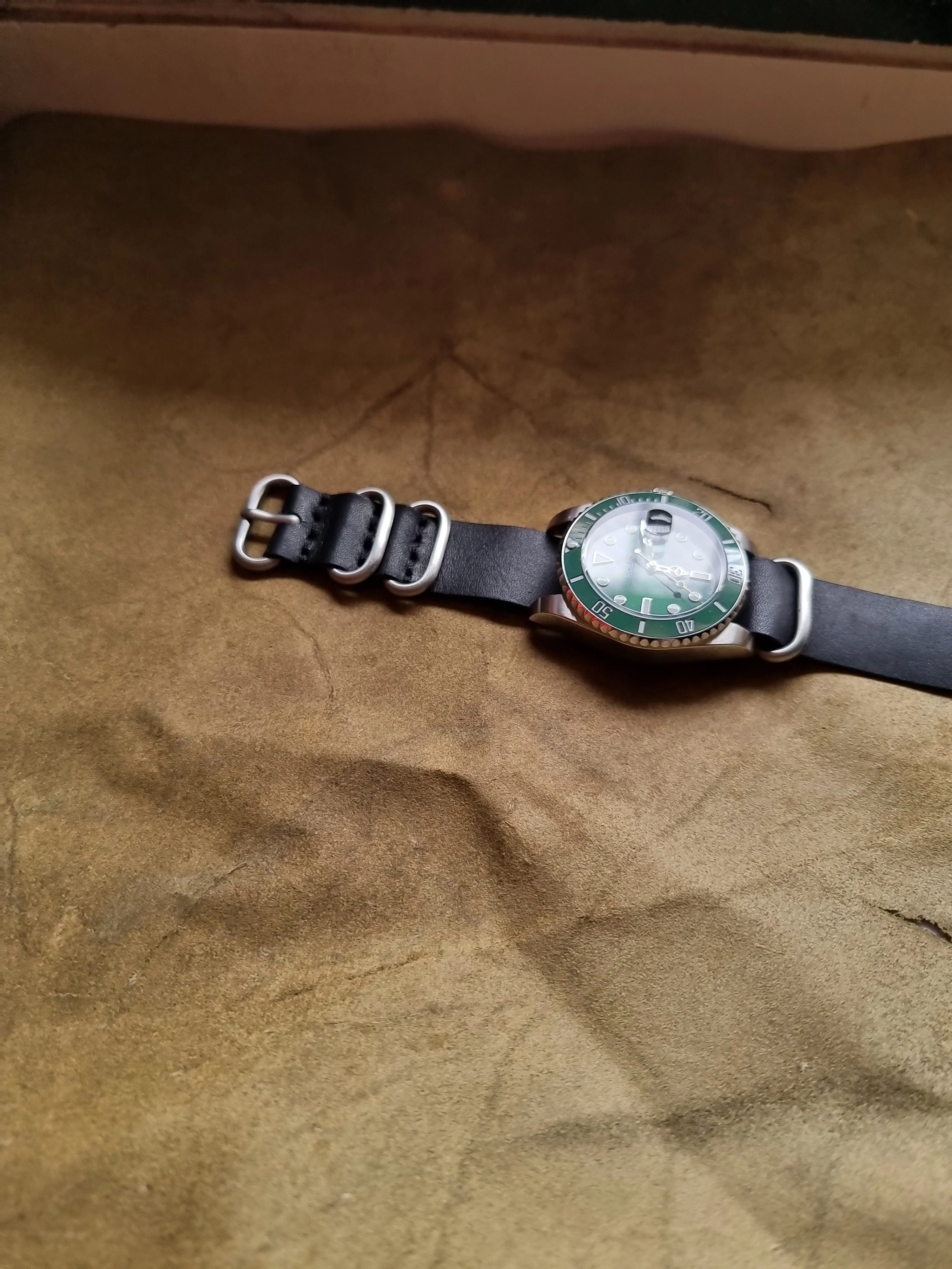 Handmade nato leather strap