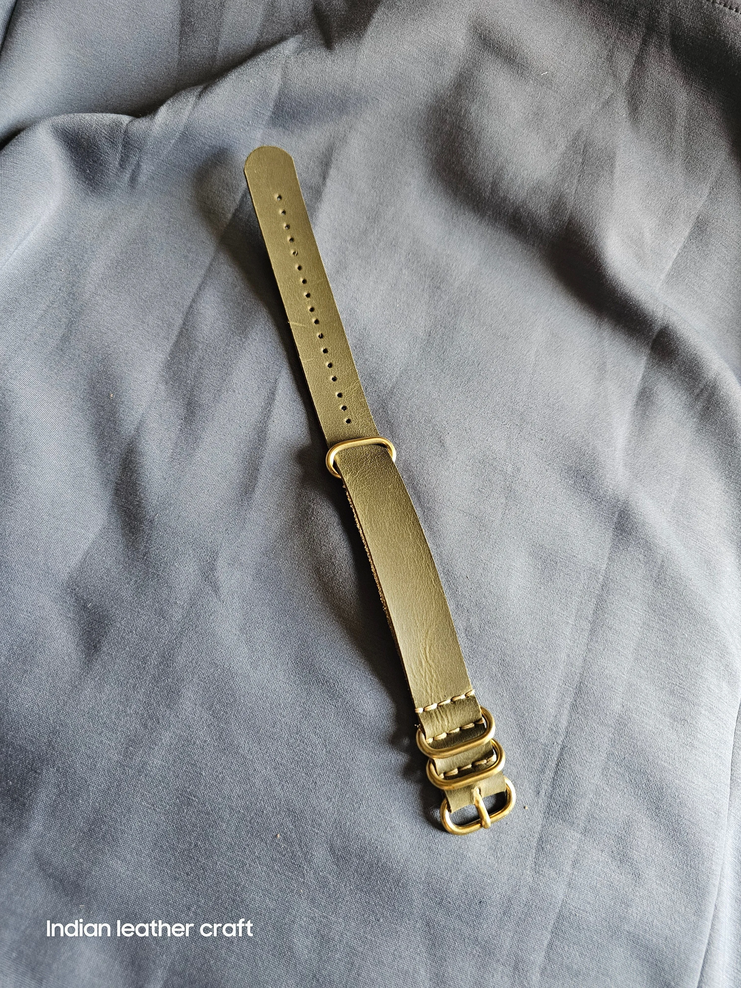 Handmade nato leather strap