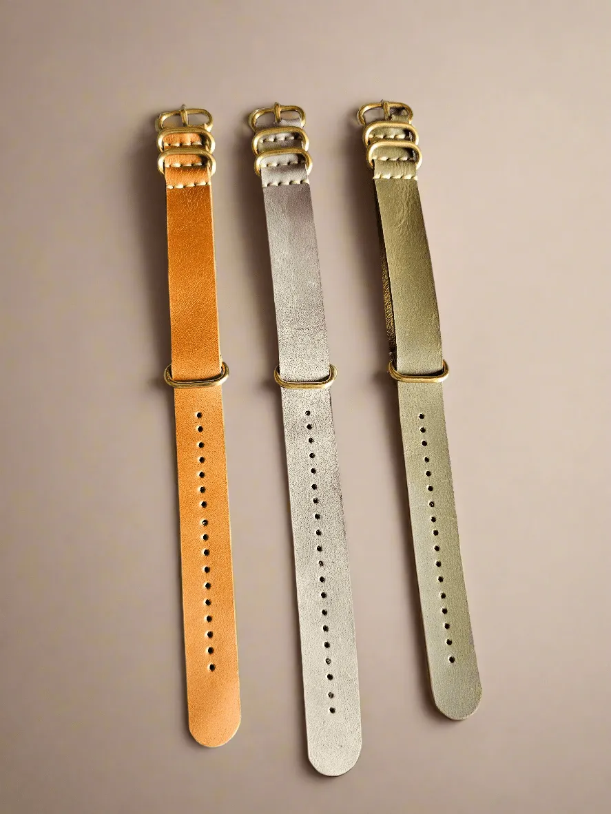 Handmade nato leather strap