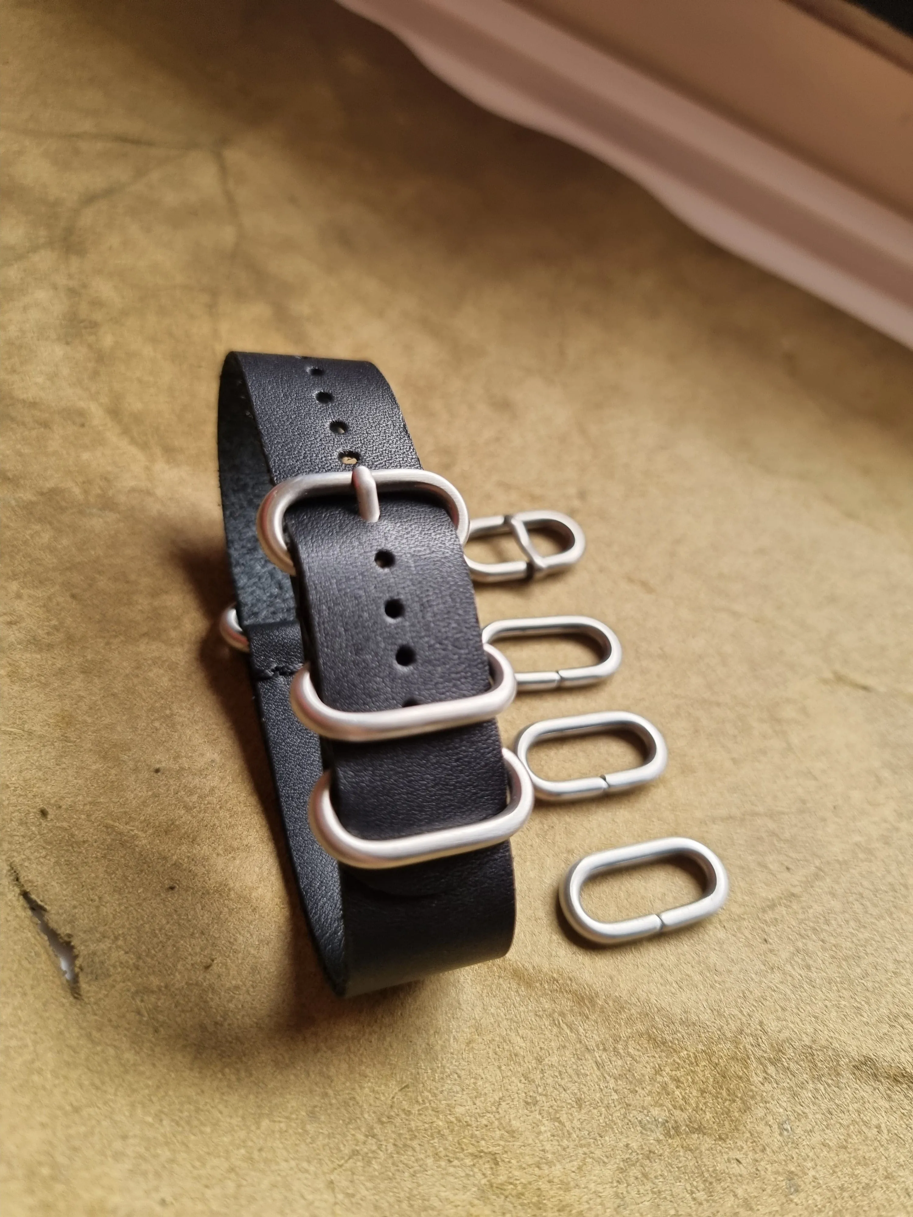 Handmade nato leather strap
