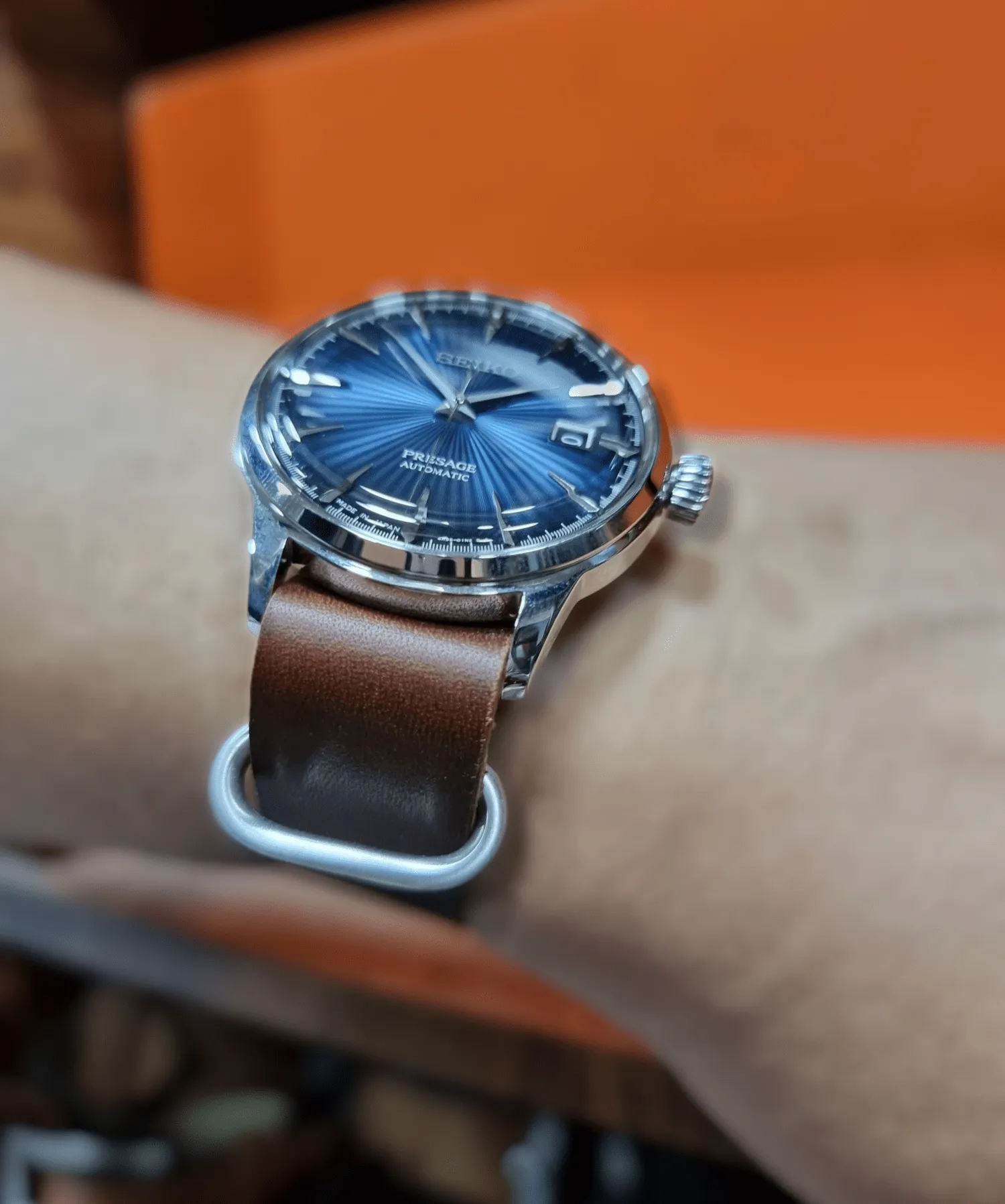 Handmade nato leather strap
