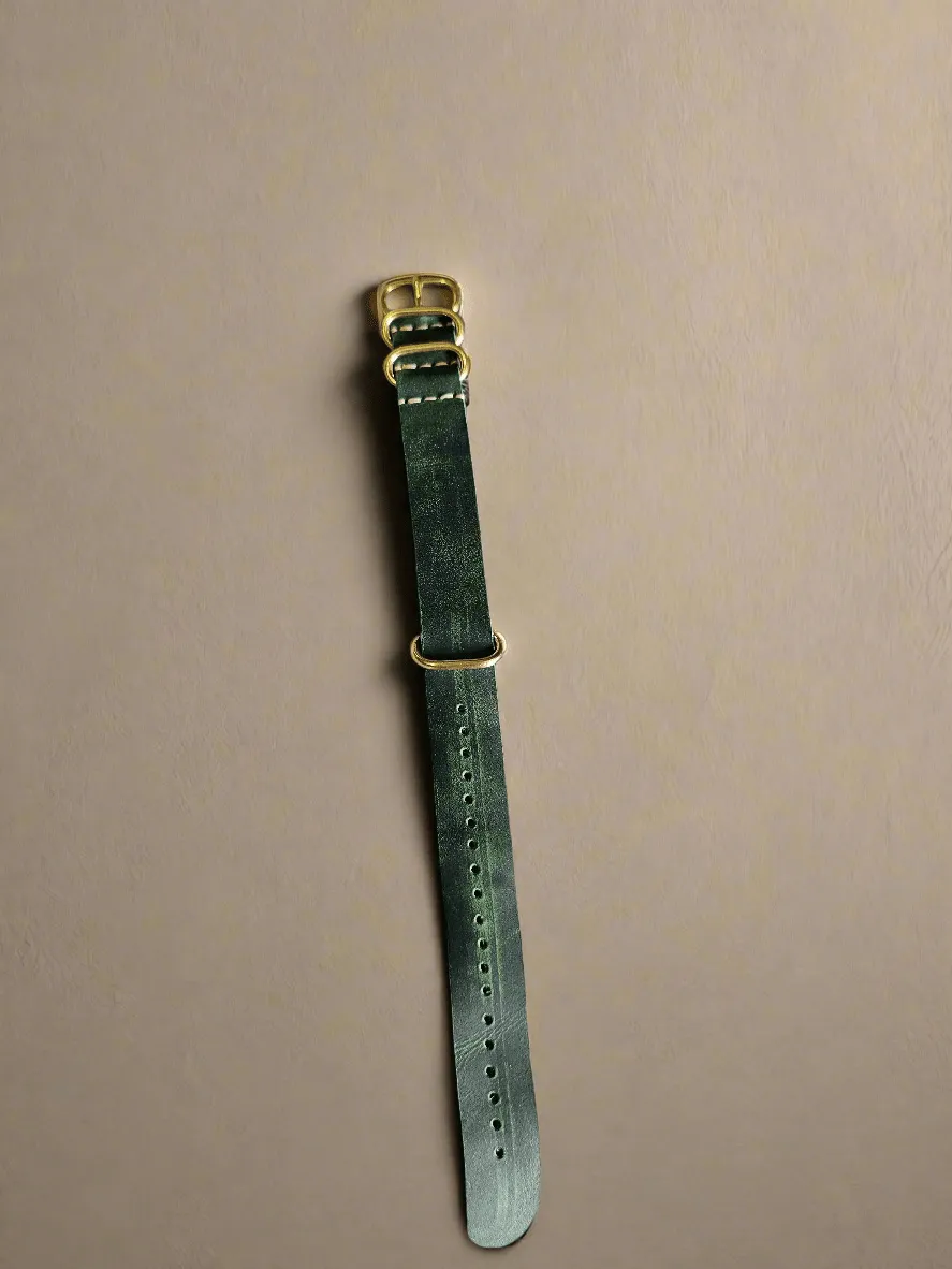 Handmade nato leather strap