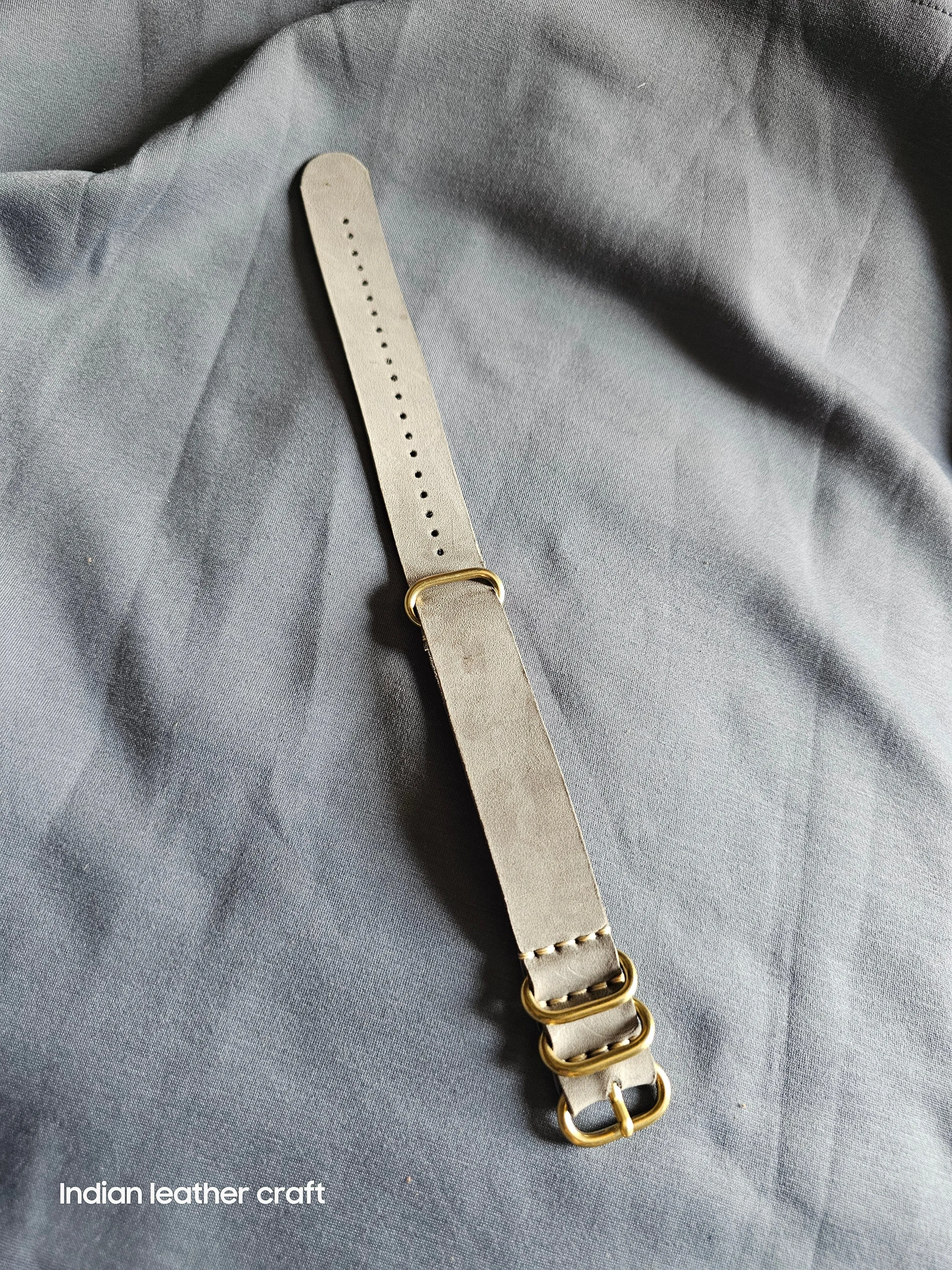 Handmade nato leather strap