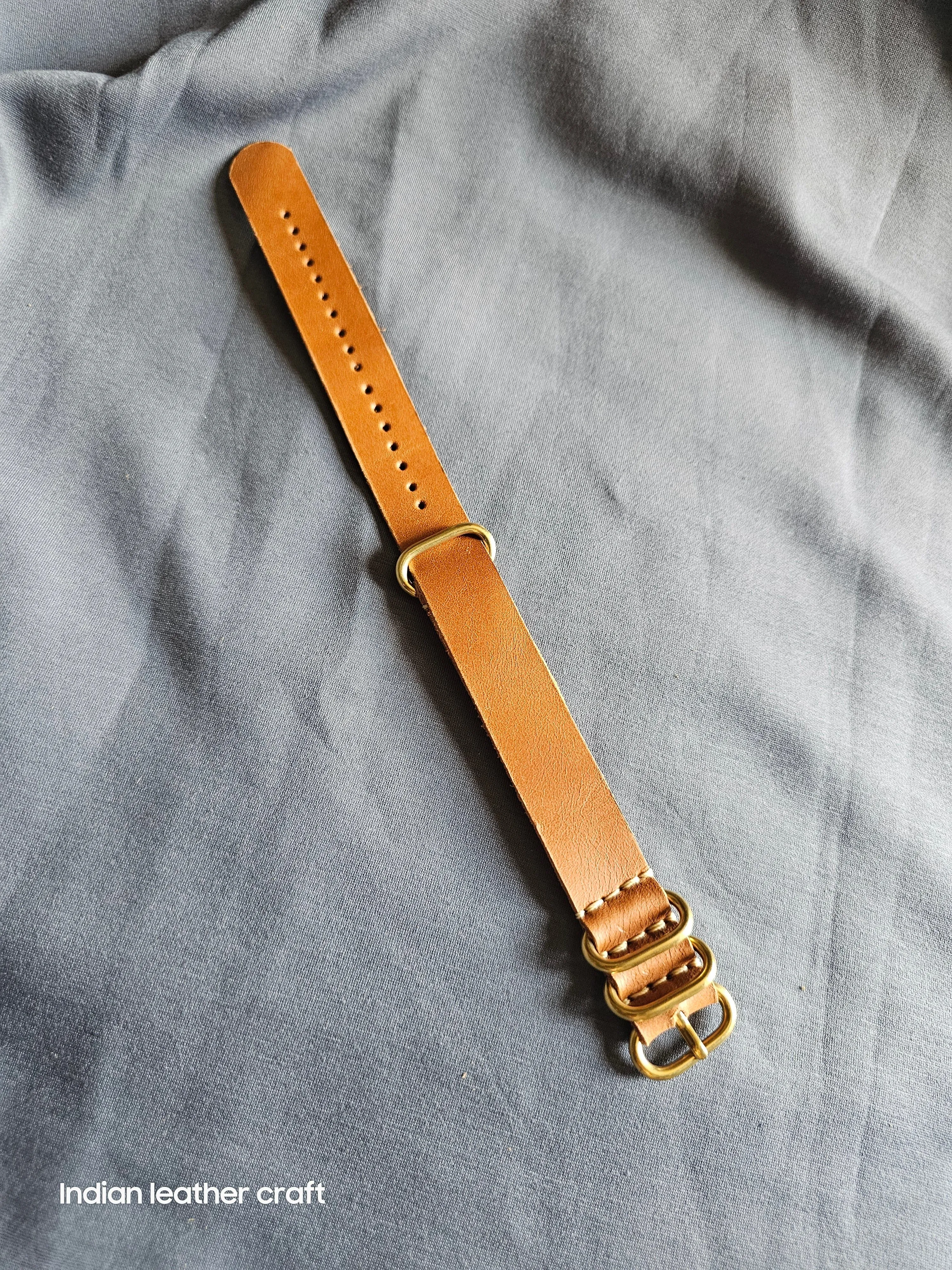 Handmade nato leather strap