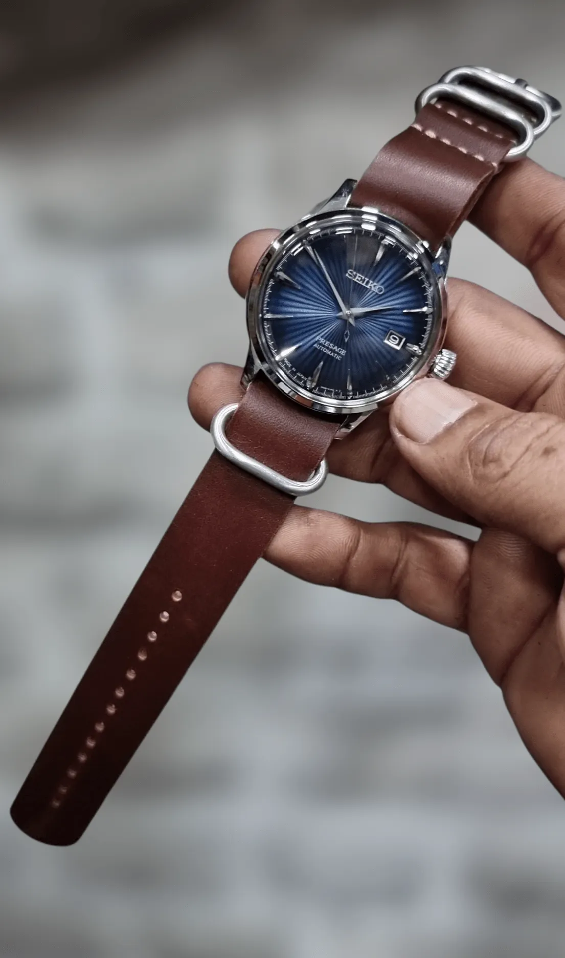 Handmade nato leather strap
